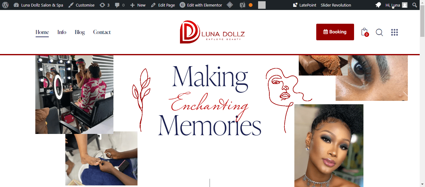 Luna Dollz Salon & Spa public website
