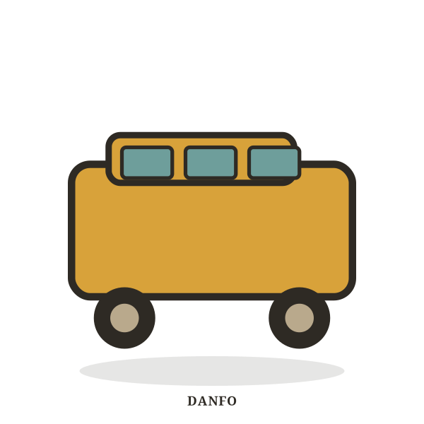 Illustrated Lagos danfo bus